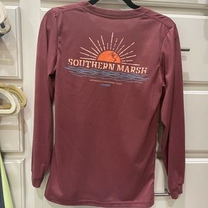 Southern marsh maroon long sleeve size S